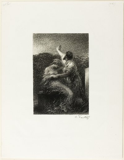 Il mago Baldassarre e Fatima da Ignace Henri Jean Fantin Latour