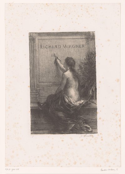 Frontespizio per: Richard Wagner, la sua vita e le sue opere da Ignace Henri Jean Fantin Latour