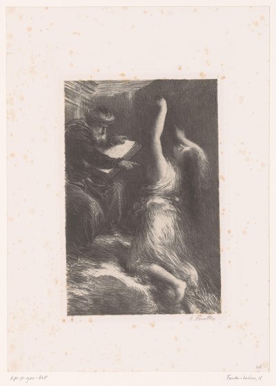 Il mago Klingsor evoca Kundry da Ignace Henri Jean Fantin Latour
