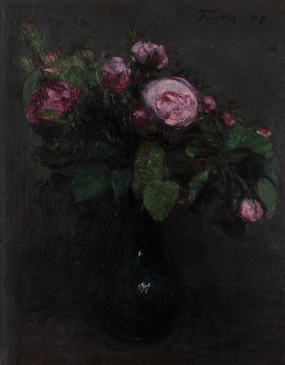 Vaso con rose 1872 da Henri Fantin Latour