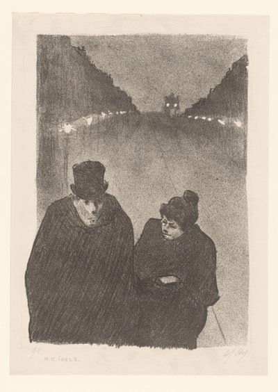 Uomo e donna di sera per strada da Henri Gabriel Ibels (attributed to)