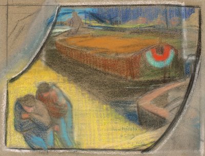 Uomini che trainano una chiatta (studio per Boubourouche) da Henri Gabriel Ibels