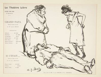 Programma del Teatro Libero: Grand Papa da Henri Gabriel Ibels