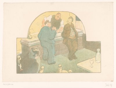Quattro uomini in un bistrot da Henri Gabriel Ibels