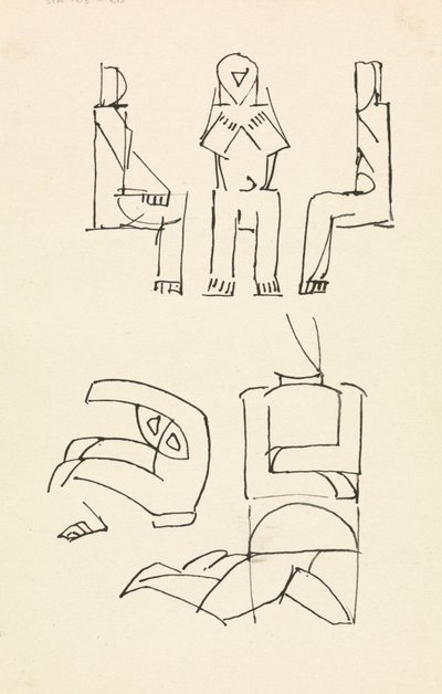 Cinque studi di figure da Henri Gaudier Brzeska