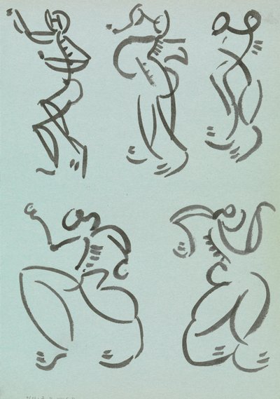 Cinque studi di figure danzanti da Henri Gaudier Brzeska