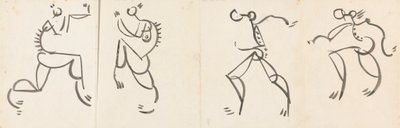 Fregio di quattro figure danzanti da Henri Gaudier Brzeska