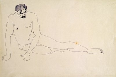 Nudo maschile riposante da Henri Gaudier Brzeska