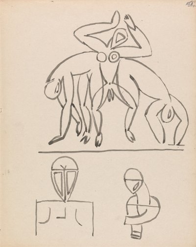 Nove studi di figure da Henri Gaudier Brzeska