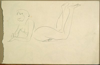 Ragazza nuda sdraiata sul pavimento da Henri Gaudier Brzeska