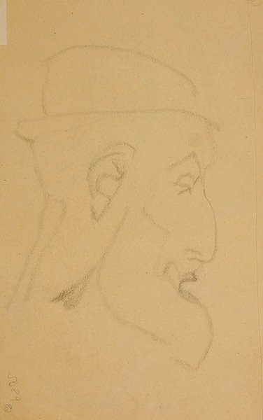Ritratto di un vecchio, profilo destro da Henri Gaudier Brzeska