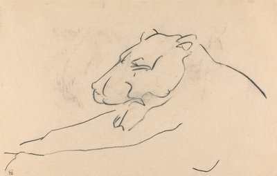 Leonessa sdraiata da Henri Gaudier Brzeska