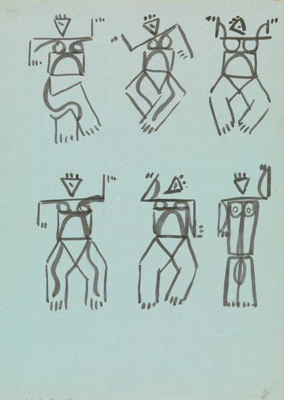 Sei studi di figure danzanti da Henri Gaudier Brzeska
