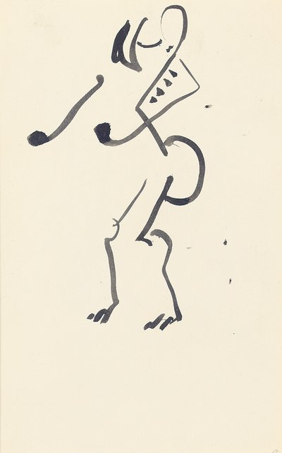 Studio per "Danzatrice di pietra rossa", 1914 da Henri Gaudier Brzeska