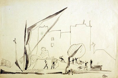 Barca sul Tamigi ai London Docks da Henri Gaudier Brzeska