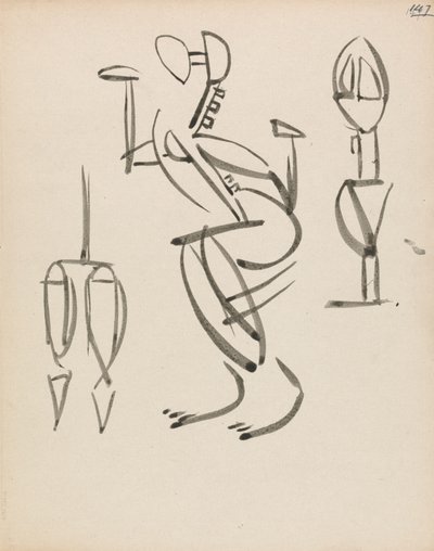 Tre Studi di Figure da Henri Gaudier Brzeska