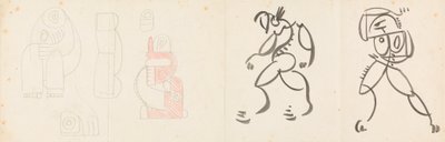 Due Figure Danzanti e Cinque Studi per un Gruppo Madre e Bambino da Henri Gaudier Brzeska