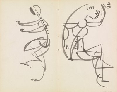 Due studi di figure da Henri Gaudier Brzeska