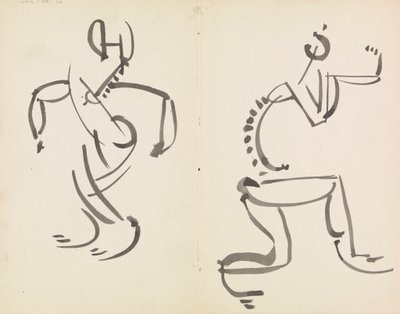 Due studi di figure da Henri Gaudier Brzeska