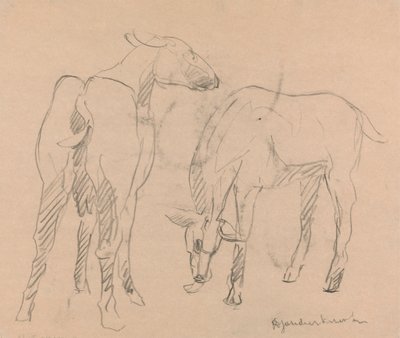 Due capre da Henri Gaudier Brzeska