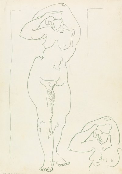 Due studi di una figura femminile da Henri Gaudier Brzeska