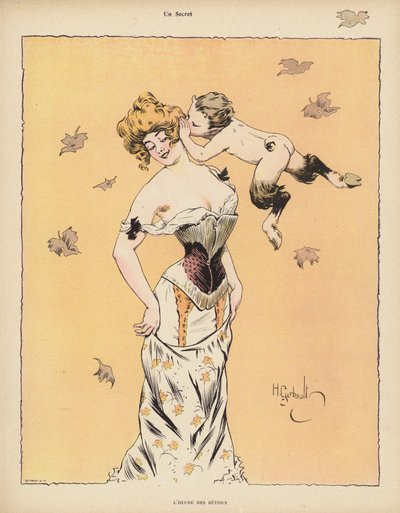 Un Segreto (litografia a colori) da Henri Gerbault