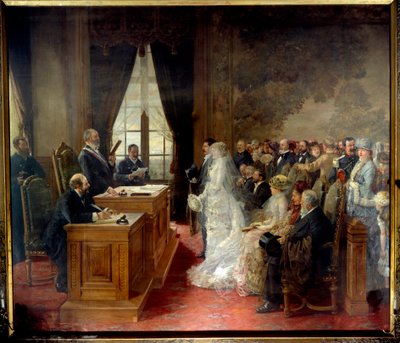 Il matrimonio civile di Mathurin Moreau si è svolto al Municipio di Parigi nel 1881 da Henri Gervex