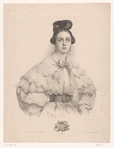 Giovane donna con nome con lettera A da Henri Grevedon