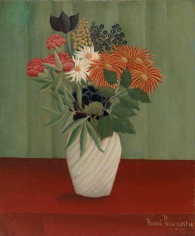 Bouquet di fiori con astri cinesi e Tokyos, 1910 da Henri J.F. 1844 1910 Rousseau