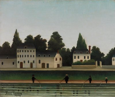 Paesaggio con pescatore, 1909 da Henri J.F. 1844 1910 Rousseau