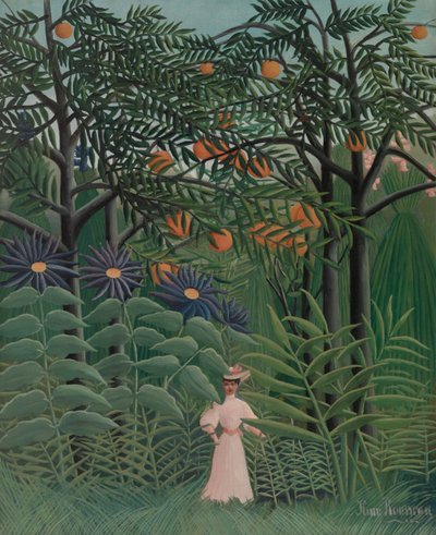 Donna che Cammina in una Foresta Esotica, 1905 da Henri J.F. 1844 1910 Rousseau