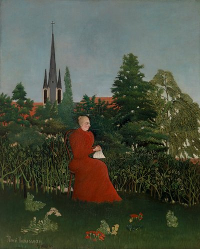 Donna in un paesaggio, c.1899 da Henri J.F. 1844 1910 Rousseau