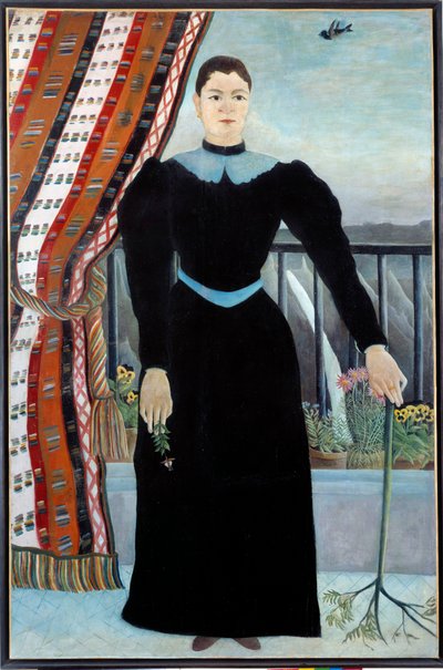 Ritratto di una donna vicino a una finestra Dipinto di Henri Rousseau detto Le Douanier Rousseau da Henri J.F. Rousseau