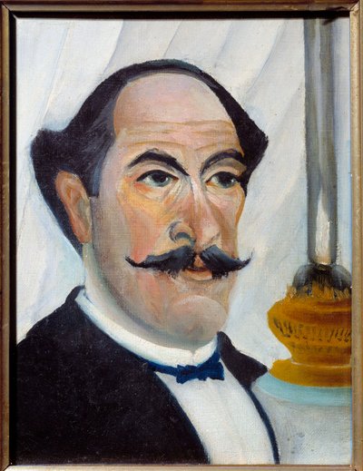 Autoritratto con lampada Dipinto di Henri Rousseau detto Le Doganiere Rousseau da Henri J.F. Rousseau
