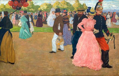 Passeggiata domenicale nel Bois de Boulogne da Henri Jacques Edouard Evenepoel