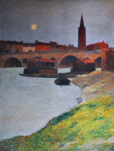Veduta di Tolosa, 1900 circa (affresco) da Henri Jean Guillaume Martin