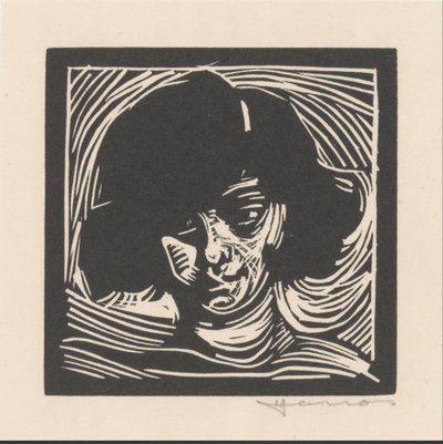 Testa di una donna da Henri Jonas (signed by artist)