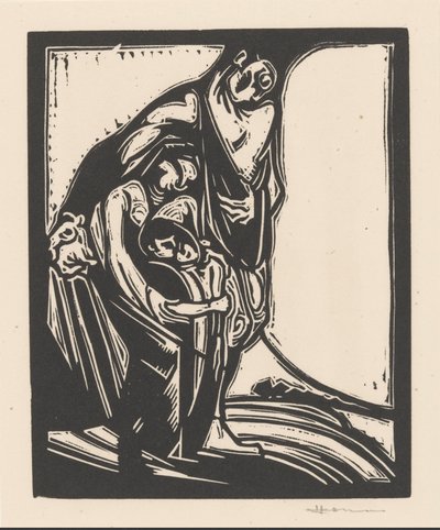 Uomo, donna e bambino da Henri Jonas (signed by artist)