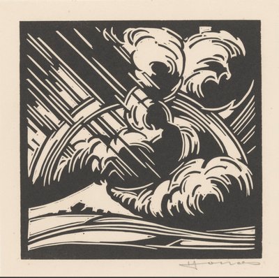 Tempesta su un paesaggio da Henri Jonas (signed by artist)