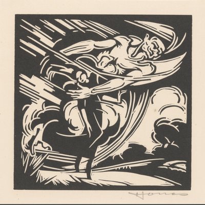 Donna e il vento da Henri Jonas (signed by artist)