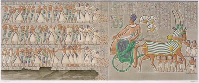 Rilievi colorati dalla galleria sud del peristilio del palazzo, tavola 12 da Vol II di 