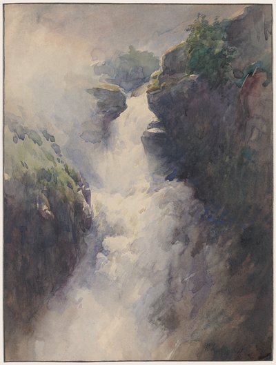 Una Cascata nelle Montagne da Henri Joseph Harpignies