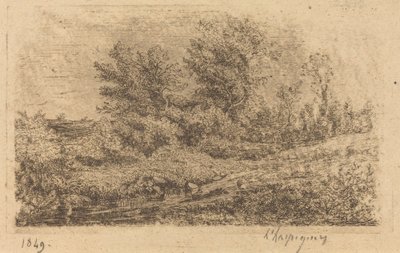 Stand di Alberi su un Fiume da Henri Joseph Harpignies