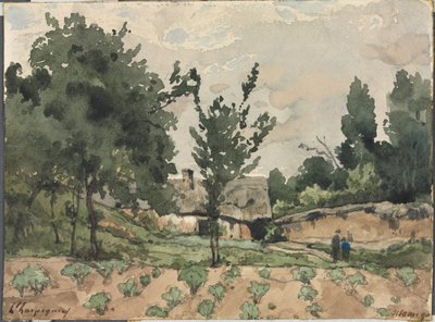 Paesaggio con fattoria da Henri Joseph Harpignies