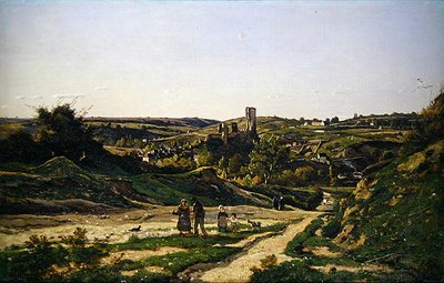 Il Castello e il Villaggio di Herisson da Henri Joseph Harpignies