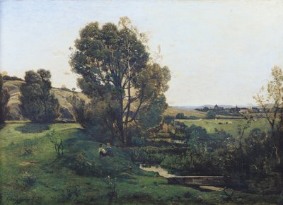 Vista da Moncel-sur-Seine, c.1868 da Henri Joseph Harpignies
