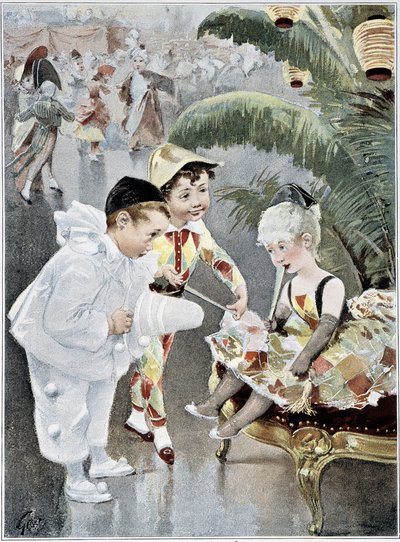 Costume per bambini o ballo in maschera - ill. di Geoffroy, in "Figaro Illustré", maggio 1901 da Henri Jules Jean Geoffroy