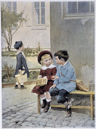 Libero scambio - acquerello di Geoffroy in "Le Figaro Illustré", maggio 1901 da Henri Jules Jean Geoffroy