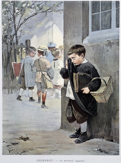 In restrizione - acquerello di Geoffroy in "Le Figaro Illustré", maggio 1901 da Henri Jules Jean Geoffroy
