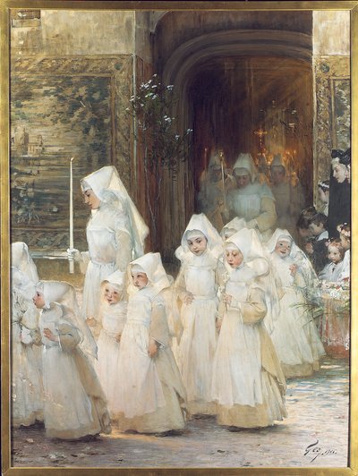 Processione di ragazze nel giorno della confermazione, L
